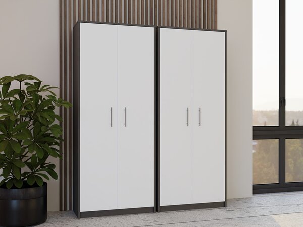 Dulap cu rafturi Obtenidas 1 (antracit + alb). Promo -17%. 1132661