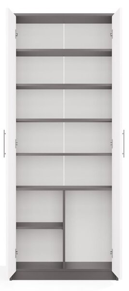 Dulap cu rafturi Obtenidas 1 (antracit + alb). Promo -17%. 1132661