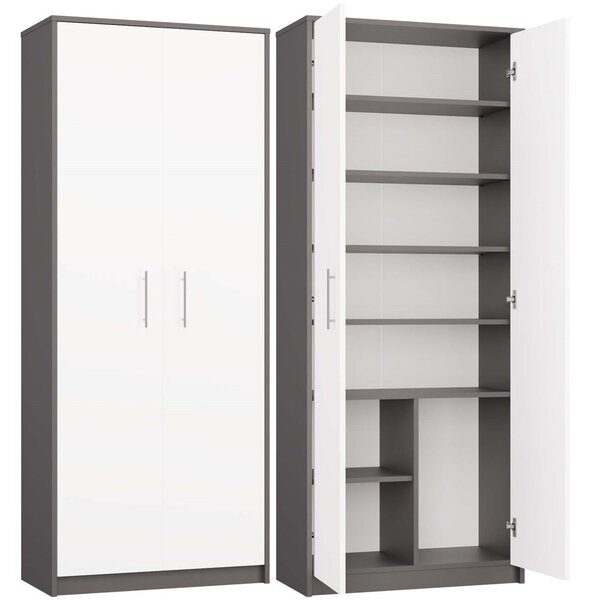 Dulap cu rafturi Obtenidas 1 (antracit + alb). Promo -17%. 1132661