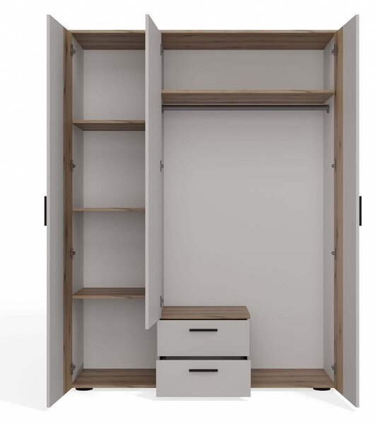 Dulap de haine Avala 1 (cashmir + stejar evoke) (cu oglindă). Promo -14%. 1132686