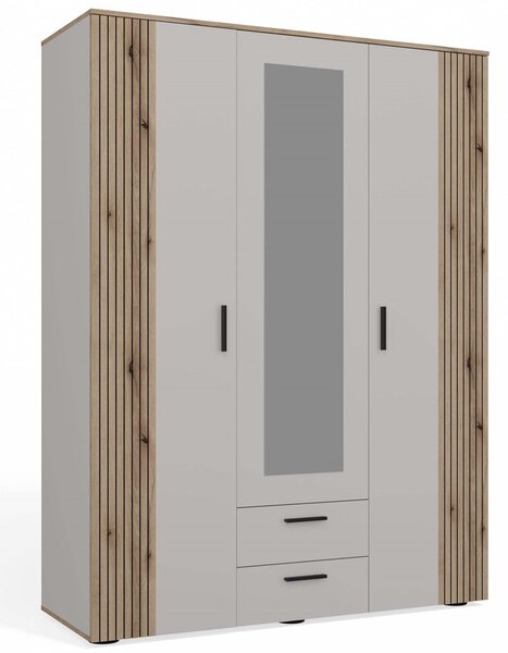 Dulap de haine Avala 1 (cashmir + stejar evoke) (cu oglindă). Promo -14%. 1132686