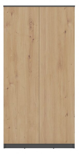 Dulap de haine Musecalo 3 (antracit + stejar artisan). Promo -21%. 1132738