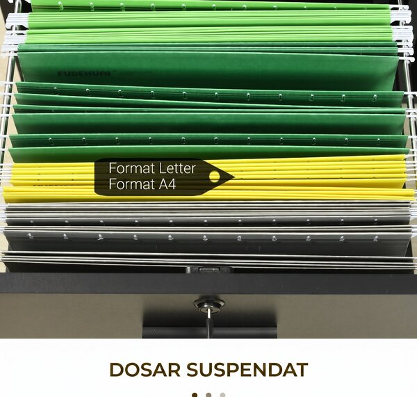 Vinsetto Dulap Mobil de Birou cu 2 Sertare pentru Dosare Rafturi Deschise PAL Manere Oțel Roti Blocare 80x40x66cm Negru | Aosom Romania