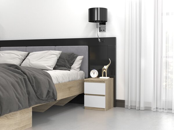 Noptieră Musecalo 2 (stejar sonoma + alb). Promo -15%. 1132762