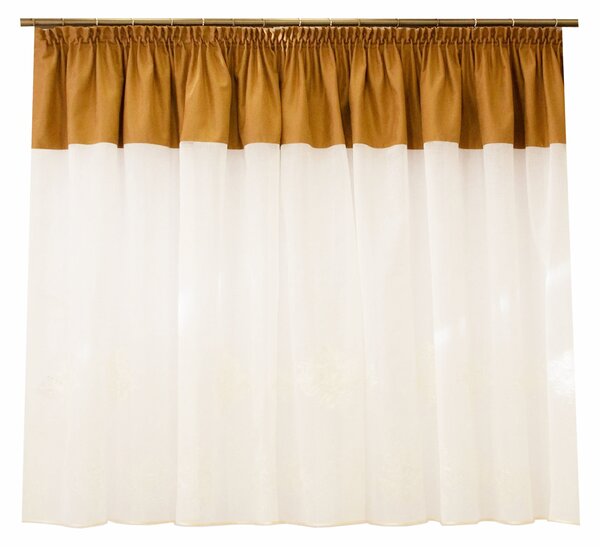 Perdea Velaria cu model baroc ivoire, 340x160 cm