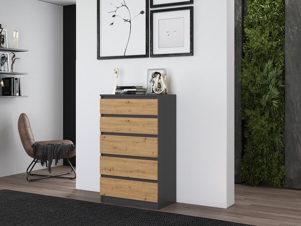 Comodă Musecalo 4 (antracit + stejar artisan). 1132795