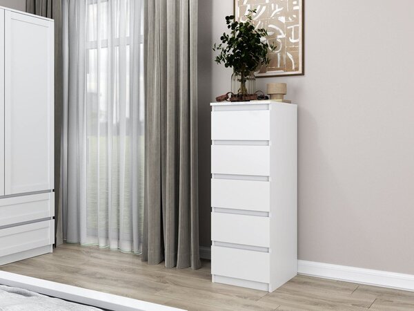 Comodă Musecalo 5 (alb). Promo -19%. 1132803