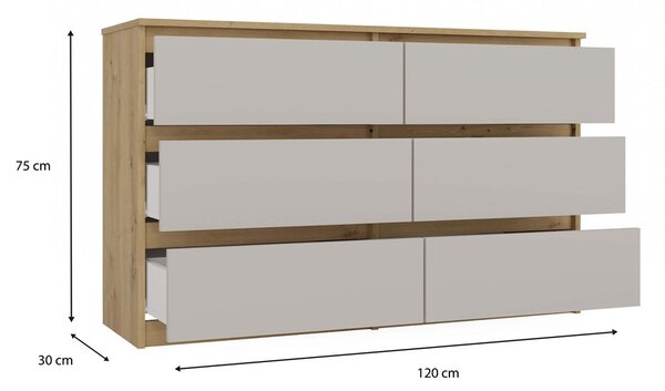 Comodă Musecalo 6 120 (antracit + cashmir). 1132806