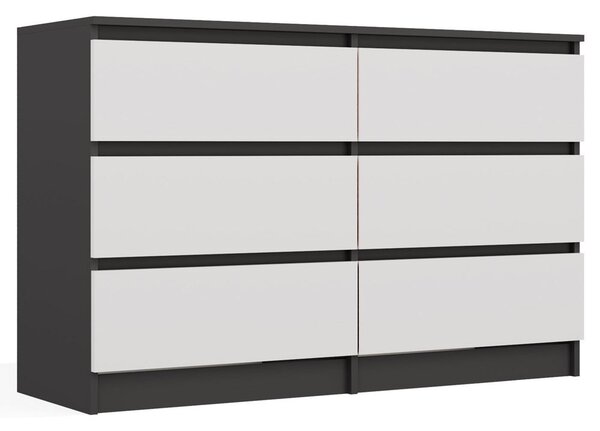Comodă Musecalo 6 120 (antracit + alb). 1132807