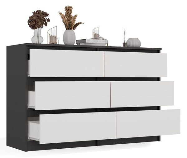 Comodă Musecalo 6 120 (antracit + alb). 1132807