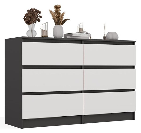 Comodă Musecalo 6 120 (antracit + alb). 1132807