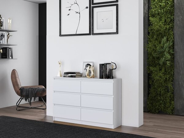 Comodă Musecalo 6 120 (alb). Promo -18%. 1132811