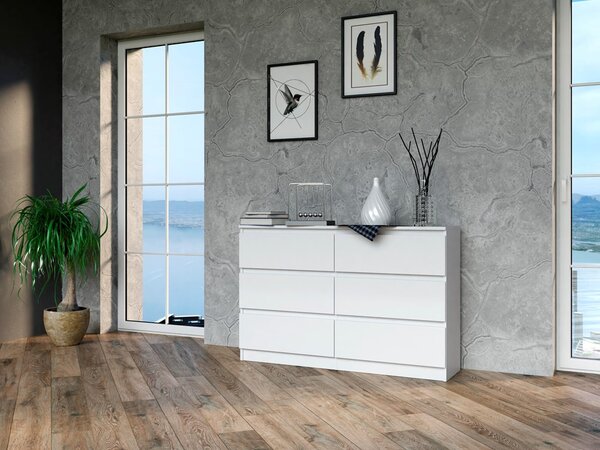 Comodă Musecalo 6 120 (alb). Promo -18%. 1132811