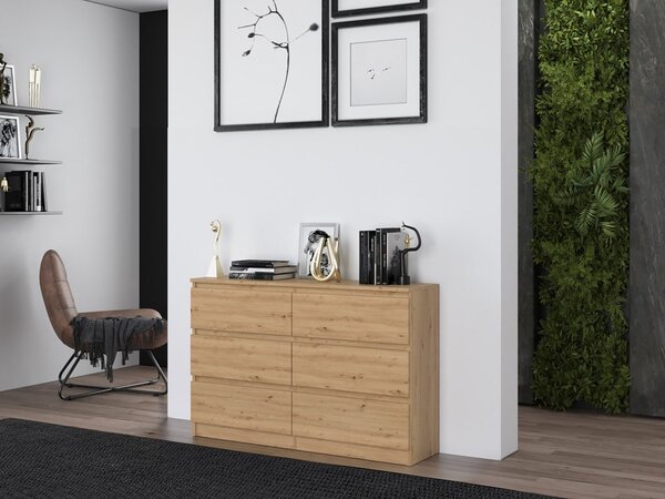 Comodă Musecalo 6 120 (stejar artisan). Promo -21%. 1132810
