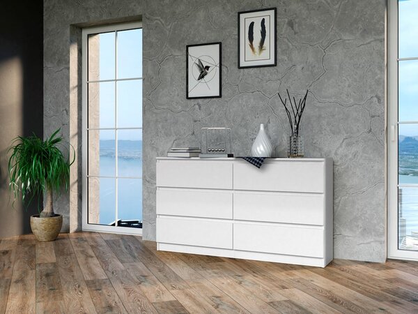Comodă Musecalo 6 140 (alb). Promo -20%. 1132820