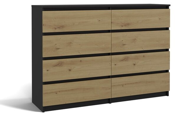 Comodă Musecalo 7 140 (antracit + stejar artisan). Promo -21%. 1132829