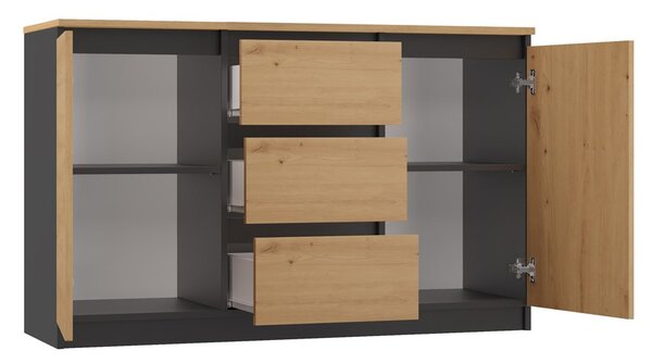 Set 2buc. comode Cervantina 1 (antracit + stejar artisan). Promo -11%. 1132872