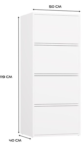 Dulap Afoctera 1 (alb). Promo -19%. 1132876