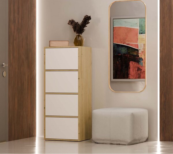 Dulap Afoctera 1 (stejar artisan + alb). 1132877