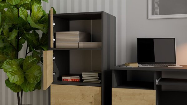 Dulap Afoctera 1 (antracit + stejar artisan). 1132878