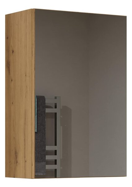Dulap de baie suspendat Perdieron 3 (stejar artisan) (cu oglindă). 1132943