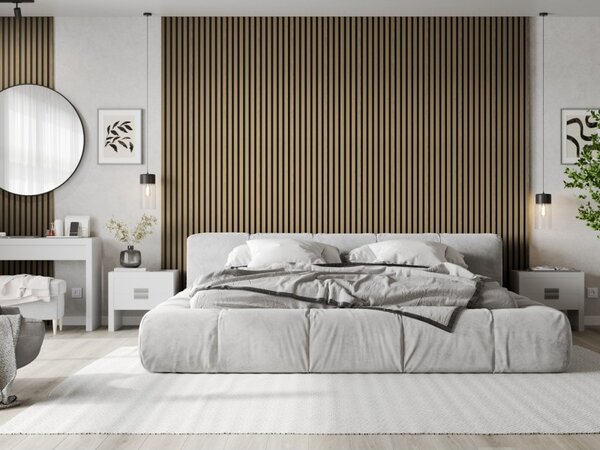 Mexen Lam-B, lamele acustice de perete 275 × 30 cm, placă HDF 4 mm, furnir tehnic, stejar nobil, S100-275307-3015-004