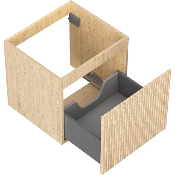 Mexen Rivel, mobilier baie 50 cm, 1 sertar, canelat, stejar, 91A20-05047-1-BF81