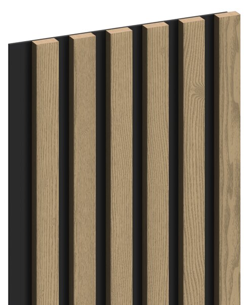 Mexen Lam-B, lamele acustice de perete 275 × 30 cm, placă HDF 4 mm, furnir tehnic, stejar nobil, S100-275307-3015-004
