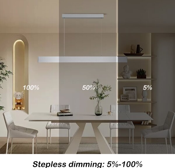 Lustră LED dimabilă pe cablu Brilagi SLIMLINE LED/40W/230V 3000-6000K argintiu + telecomandă
