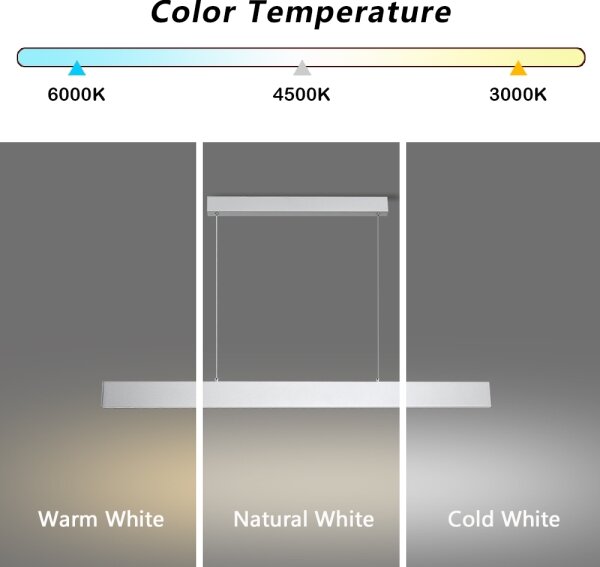 Lustră LED dimabilă pe cablu Brilagi SLIMLINE LED/40W/230V 3000-6000K argintiu + telecomandă