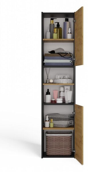 Dulap de baie Samways 3 (antracit + stejar artisan). 1132959