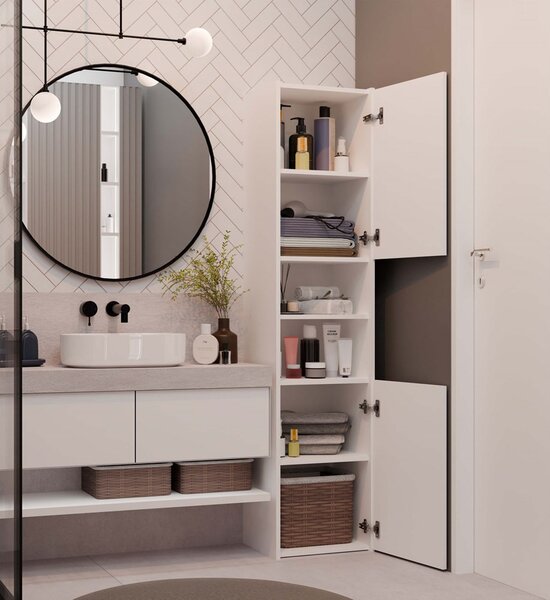 Dulap de baie Samways 3 (alb). Promo -21%. 1132961