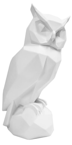 Statuie din poliester alb de bufniță Owl - PT LIVING