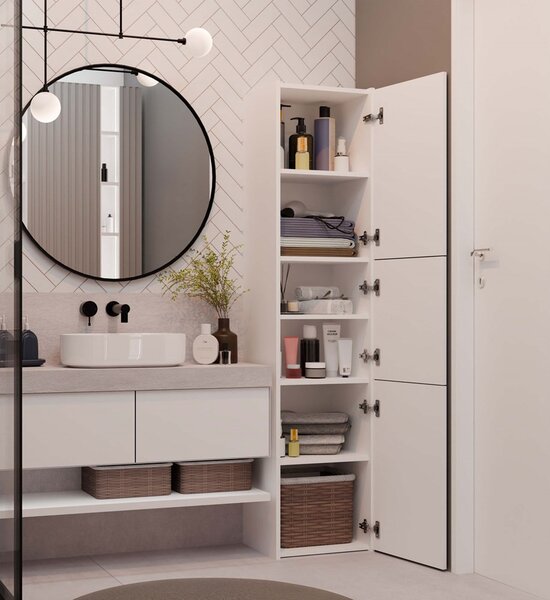 Dulap de baie Samways 4 (alb). Promo -20%. 1132966