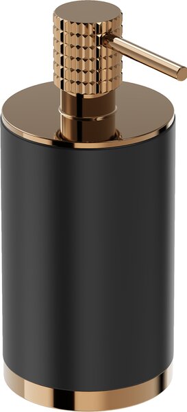 Mexen Triv, dozator de săpun de perete, negru mat / auriu roz, 70A33059-60B