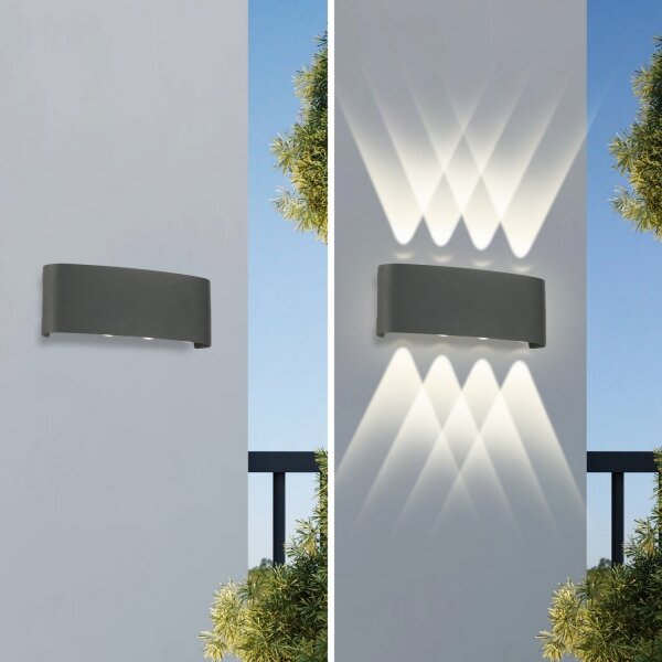 Brilagi - Aplică LED de exterior FLAREBOX LED/8W/230V antracit IP65