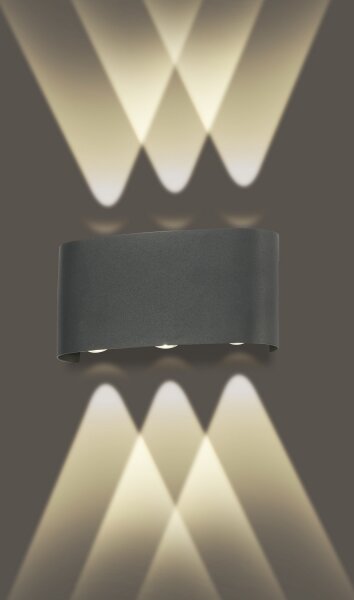 Brilagi - Aplica de perete LED pentru exterior FLAREBOX LED/6W/230V, antracit, IP65