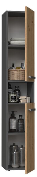 Dulap de baie Neltossa 7 (antracit + stejar artisan). Promo -12%. 1133000