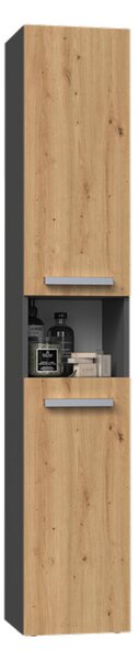 Dulap de baie Neltossa 7 (antracit + stejar artisan). Promo -12%. 1133000
