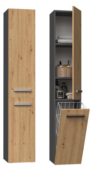 Dulap de baie Neltossa 14 (antracit + stejar artisan). Promo -18%. 1133017