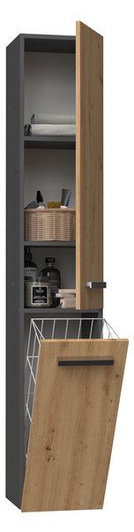 Dulap de baie Neltossa 14 (antracit + stejar artisan). Promo -18%. 1133017