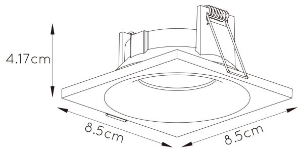 Plafonieră încastrată pentru baie ZIVA 1xGU10/5W/230V IP44 albă Lucide 09924/01/31
