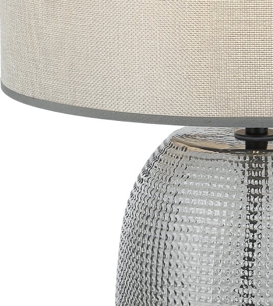 Lampă de masă JENIFER 1xE27/40W/230V gri/fumuriu