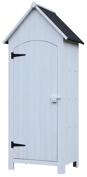 Outsunny Magazie de Scule de Gradina din Lemn Impermeabila cu Usi si Rafturi, 77.5x54.2x179.5 cm | Aosom Romania
