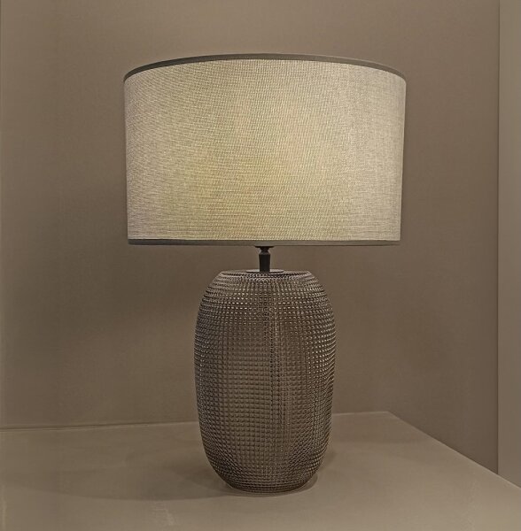 Lampă de masă JENIFER 1xE27/40W/230V gri/fumuriu