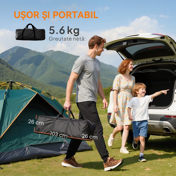 Outsunny Scaun de Camping Pliabil cu 2 Suporturi pentru Pahare și Buzunare Laterale, 99x71x103 cm, Gri | Aosom Romania