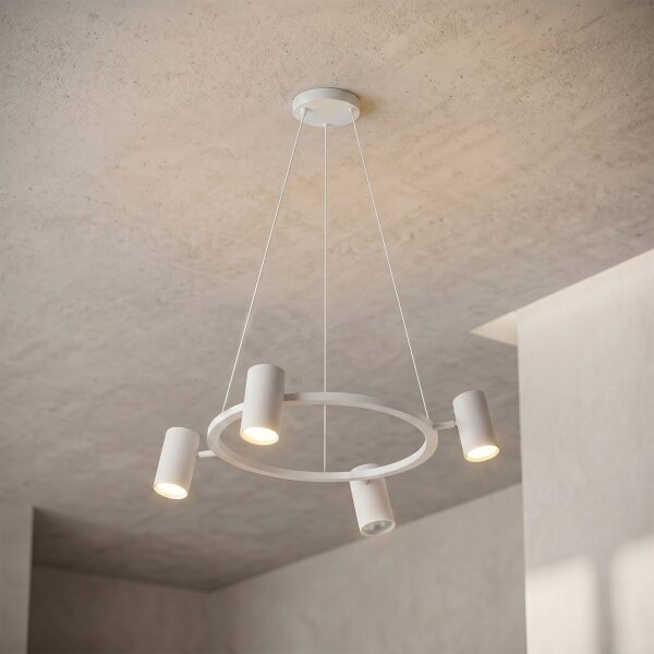 Brilagi - lustră LED RGBW reglabilă, suspendată pe cablu SELE 4xGU10/6,5W/230V, alb