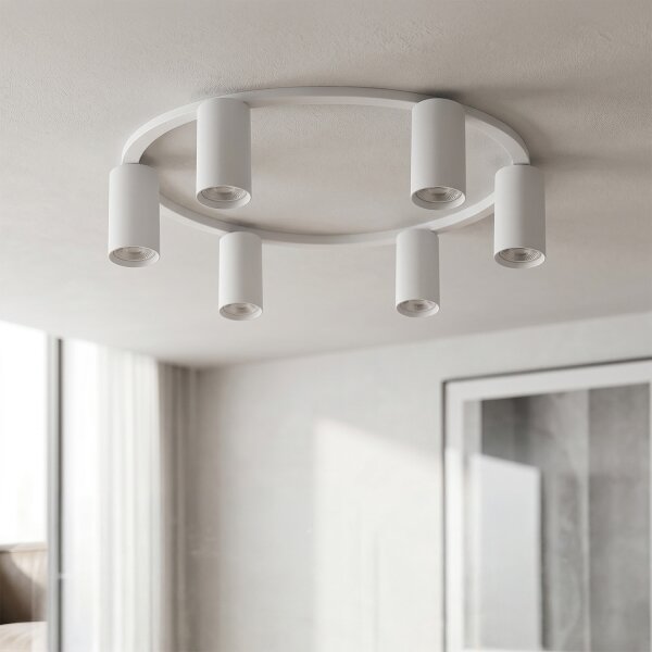 Brilagi - plafonieră LED RGBW reglabilă SELE 6xGU10/6,5W/230V albă