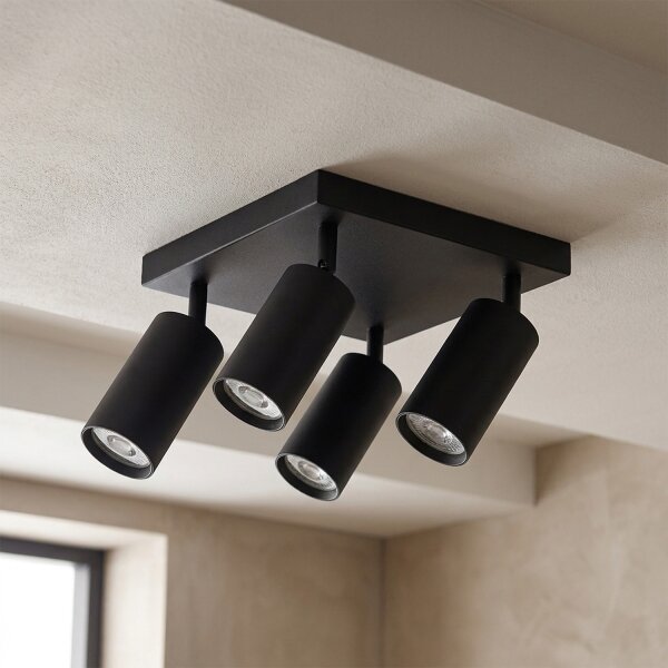 Brilagi - Spot LED RGBW dimabil SELE SQUARE 4xGU10/6,5W/230V negru