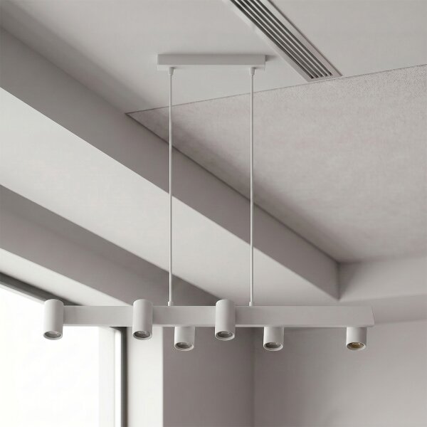 Brilagi - Lustră LED RGBW reglabilă suspendată pe cablu SELE 6xGU10/6,5W/230V albă